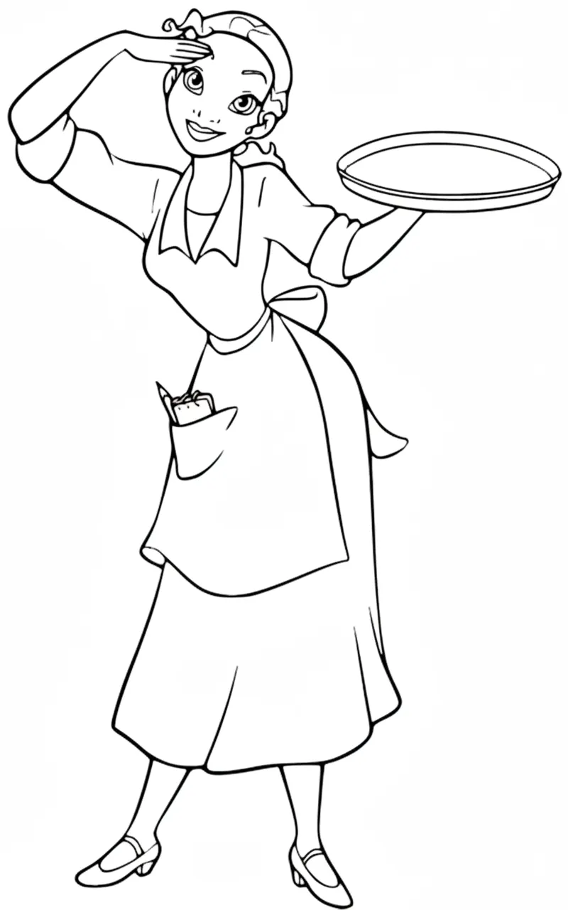 coloriage La Princesse et la Grenouille et decoupage a imprimer gratuit 1