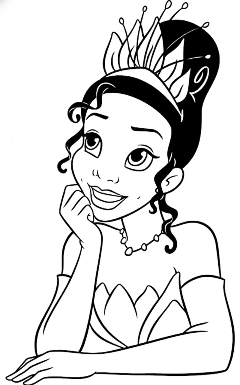 coloriage La Princesse et la Grenouille pour enfant gratuit