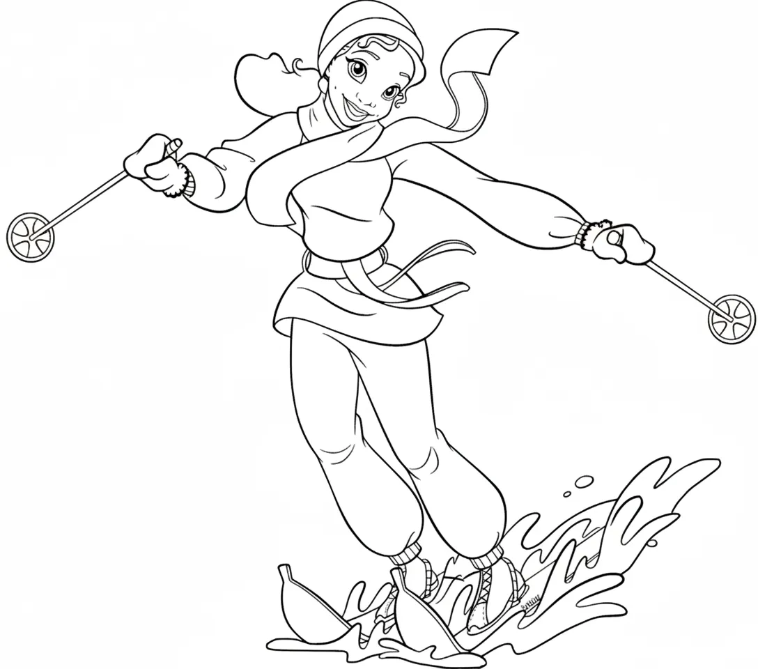 coloriage La Princesse et la Grenouille a dessiner en ligne