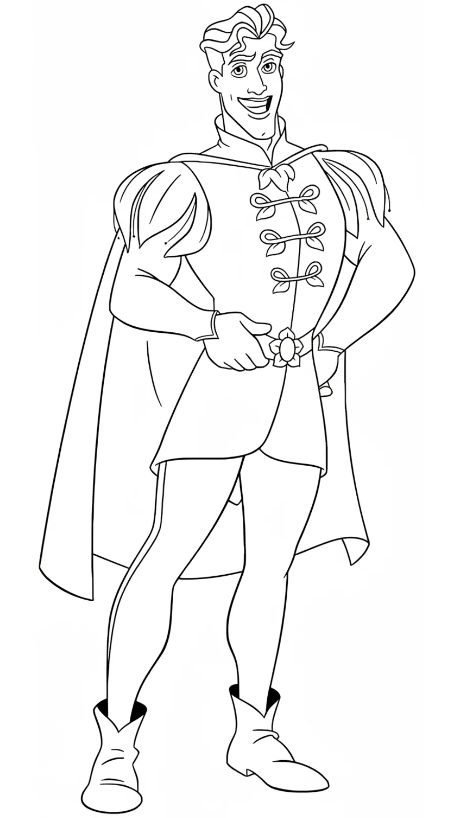 coloriage La Princesse et la Grenouille à imprimer pdf