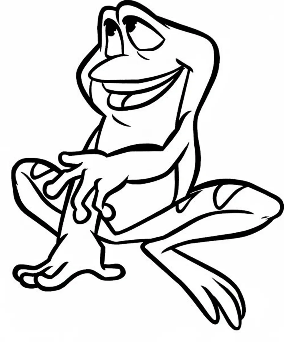 coloriage La Princesse et la Grenouille gratuit en ligne