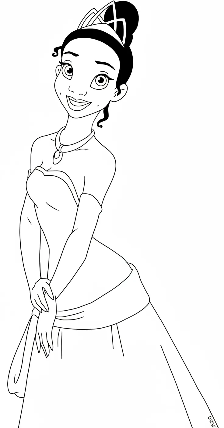 coloriage La Princesse et la Grenouille en ligne