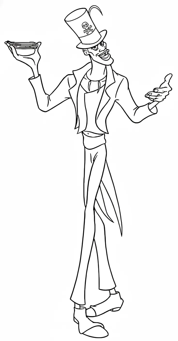 coloriage La Princesse et la Grenouille pour enfants a imprimer gratuit