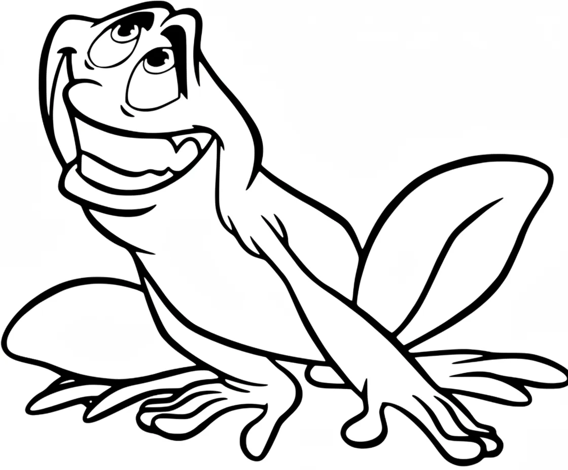 coloriage La Princesse et la Grenouille à imprimer gratuitement pdf