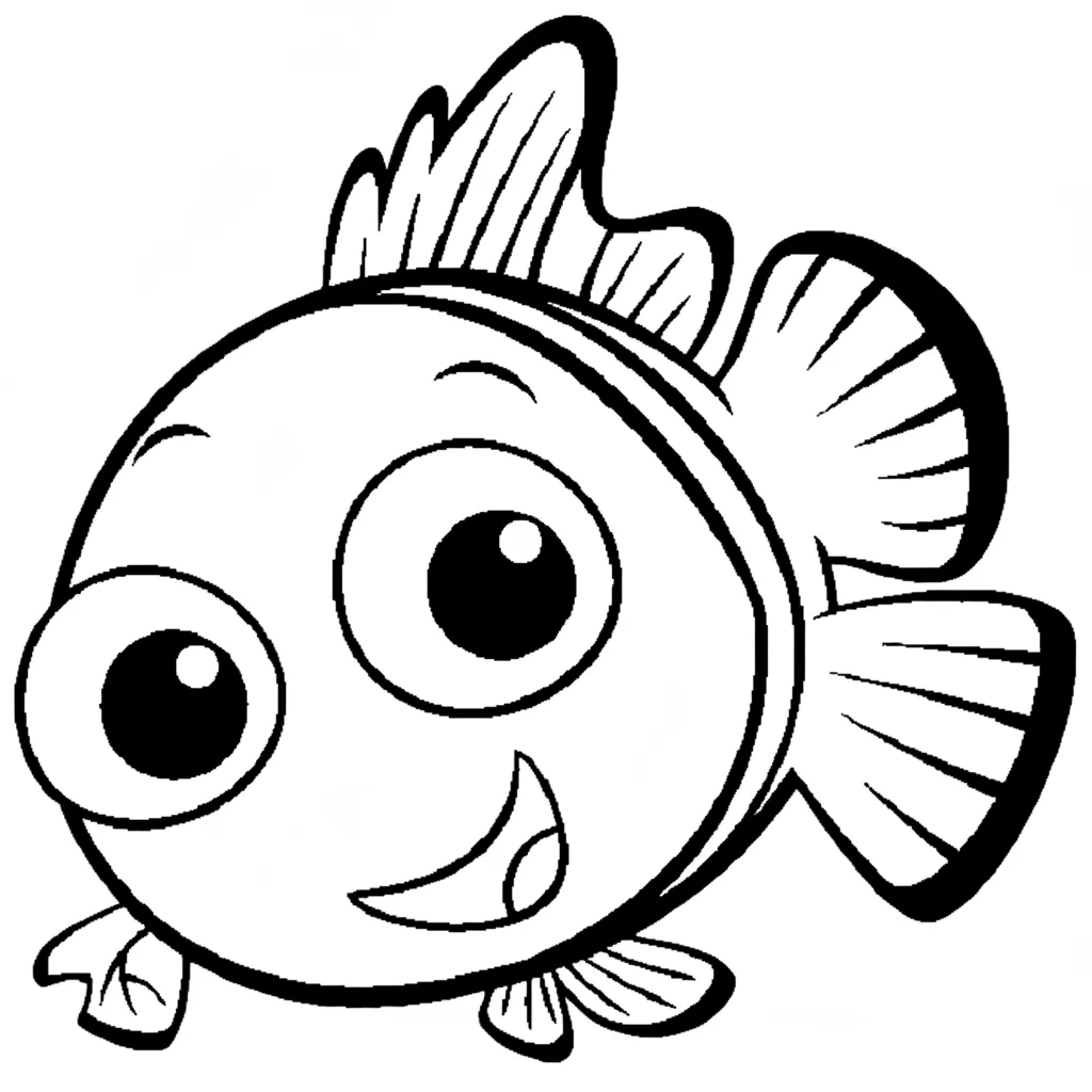 coloriage Le Monde de Nemo à imprimer pour enfant de 4 ans