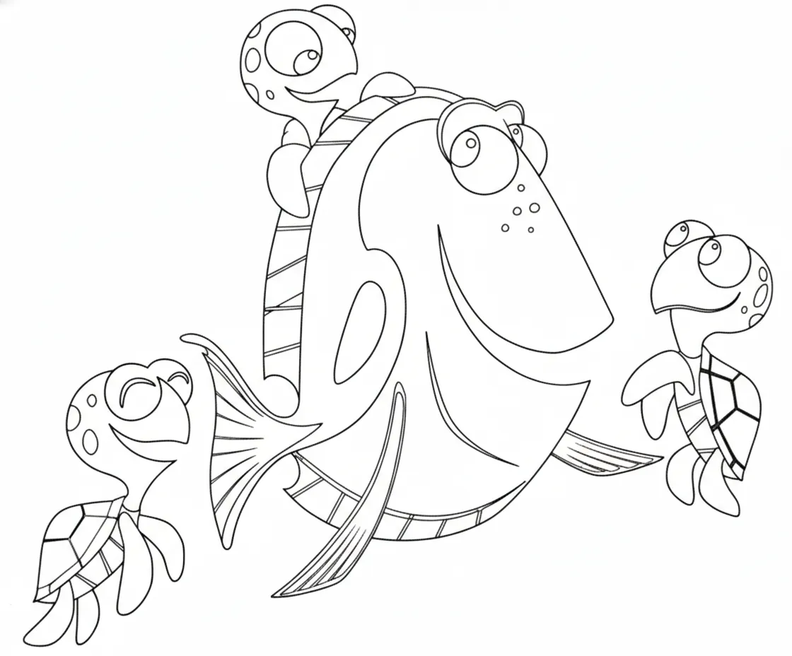 coloriage Le Monde de Nemo gratuit à imprimer 1