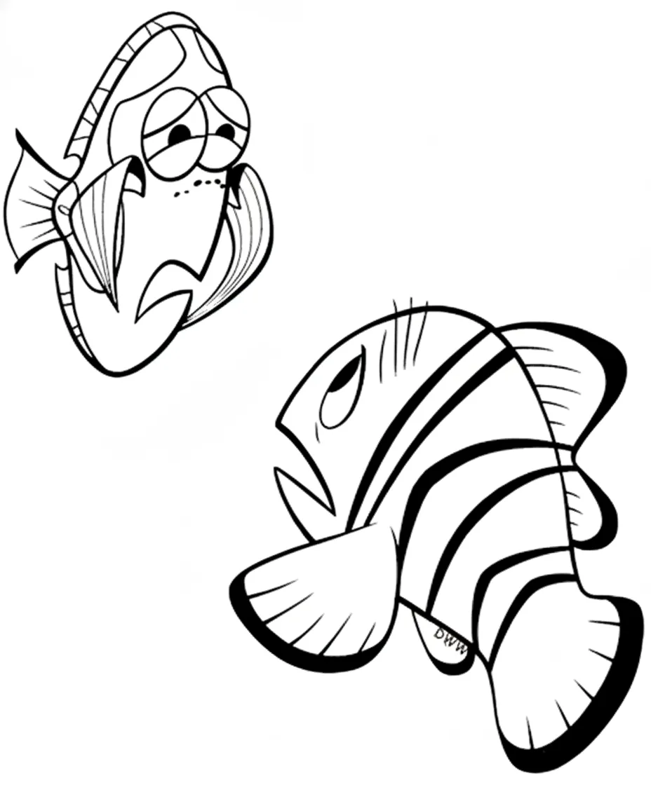 a imprimer coloriage Le Monde de Nemo gratuit