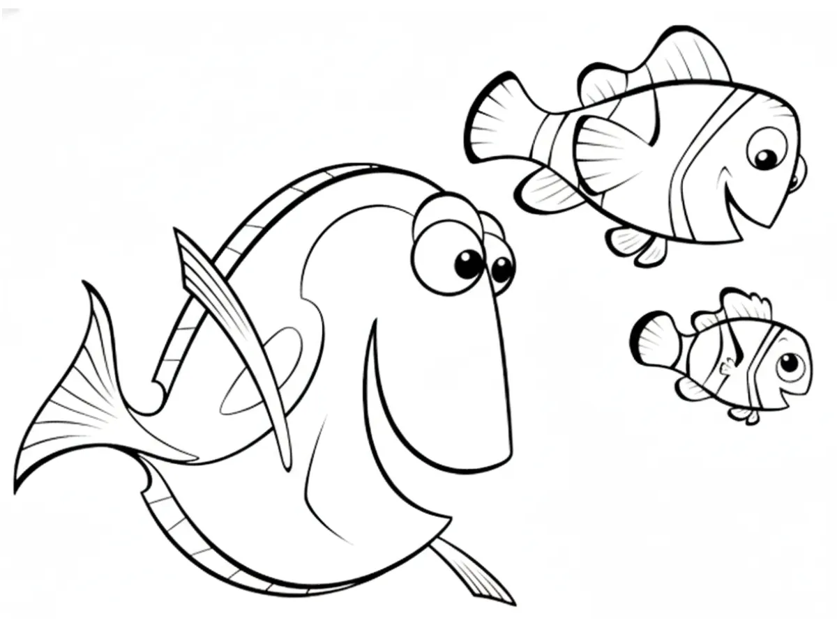 coloriage Le Monde de Nemo à imprimer pour enfant de 8 ans