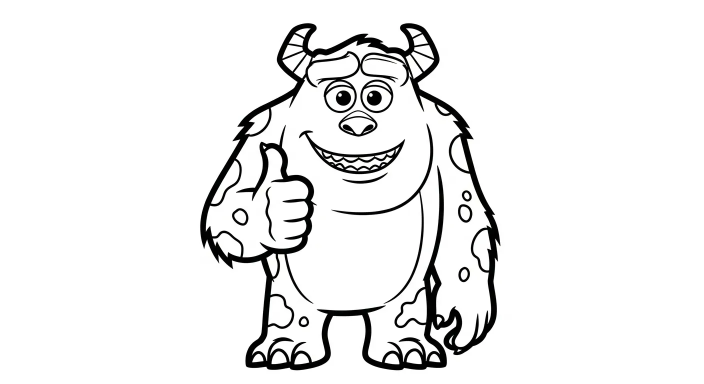 coloriage Monsters Inc de pour enfants 1
