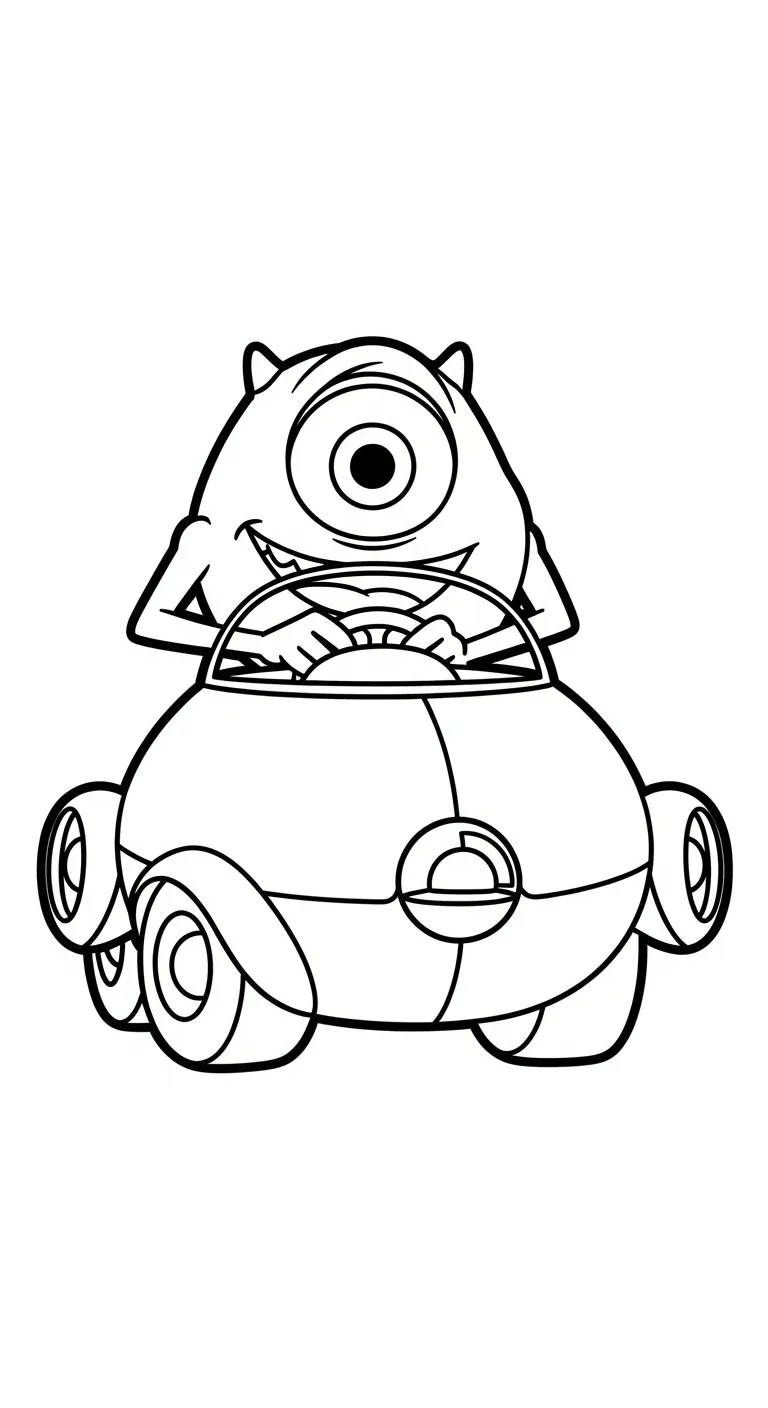 coloriage Monsters Inc à imprimer pour enfant de 8 ans