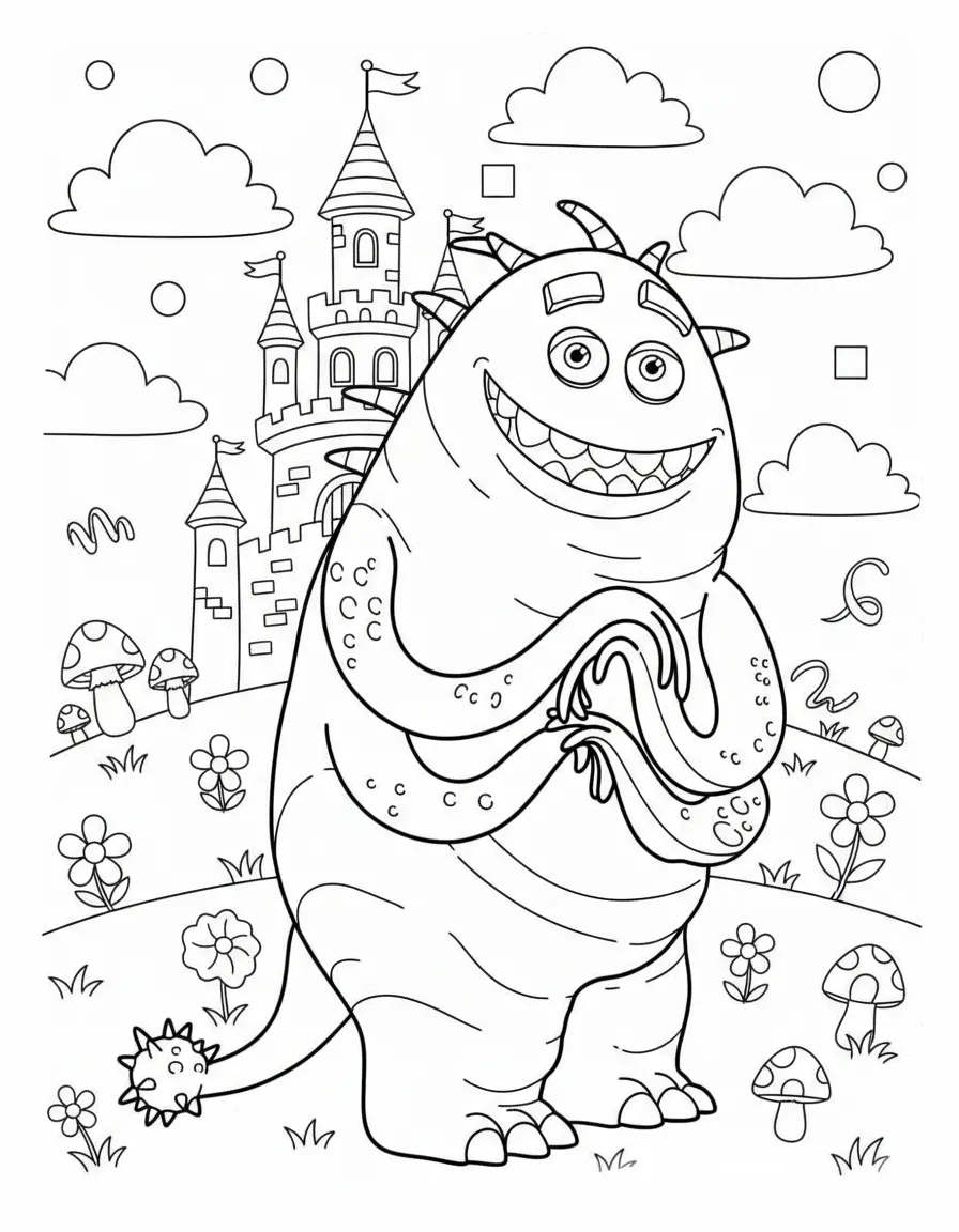 coloriage Monsters Inc et découpage à imprimer 2