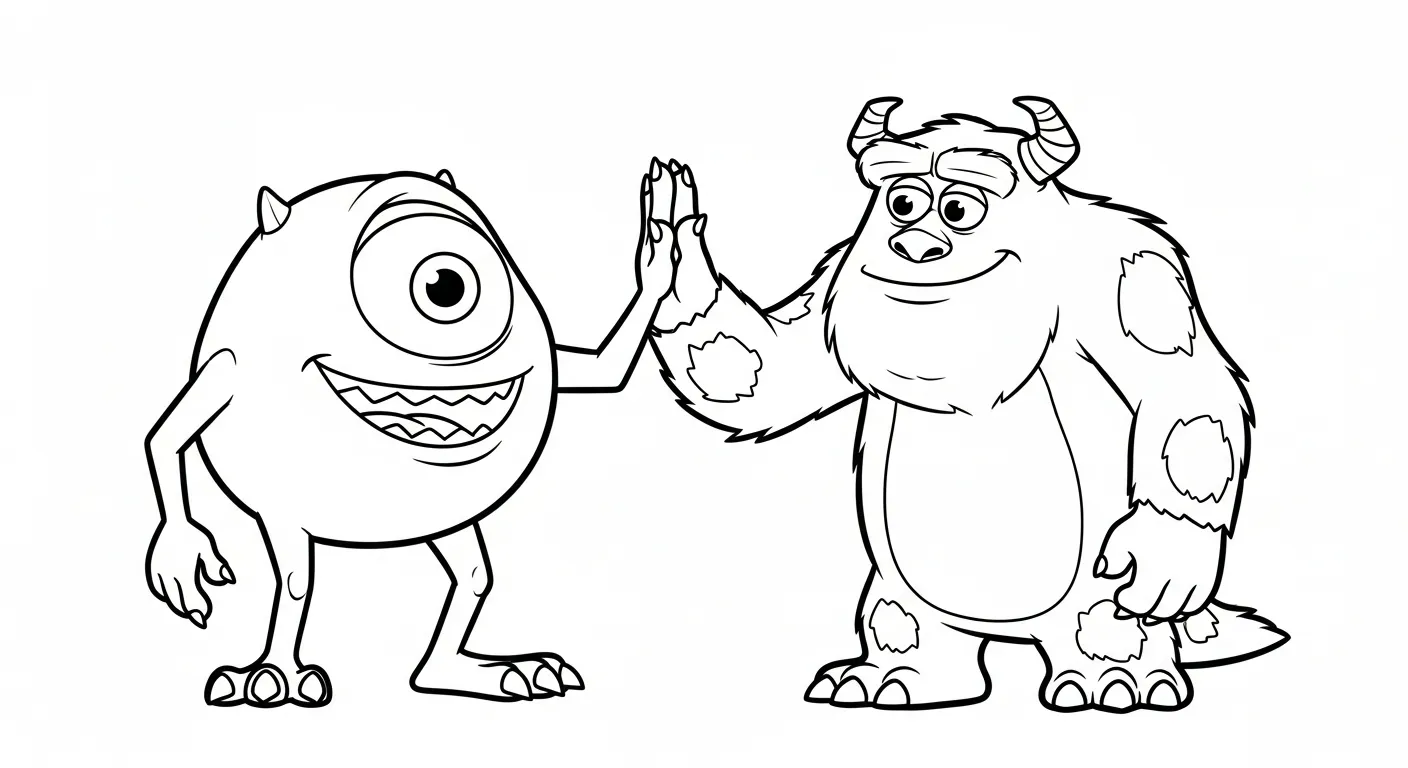 coloriage Monsters Inc pour enfant de 8 ans