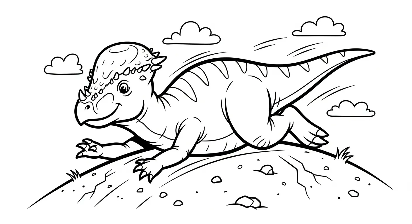 coloriage Pachycephalosaurus pour enfant de 8 ans