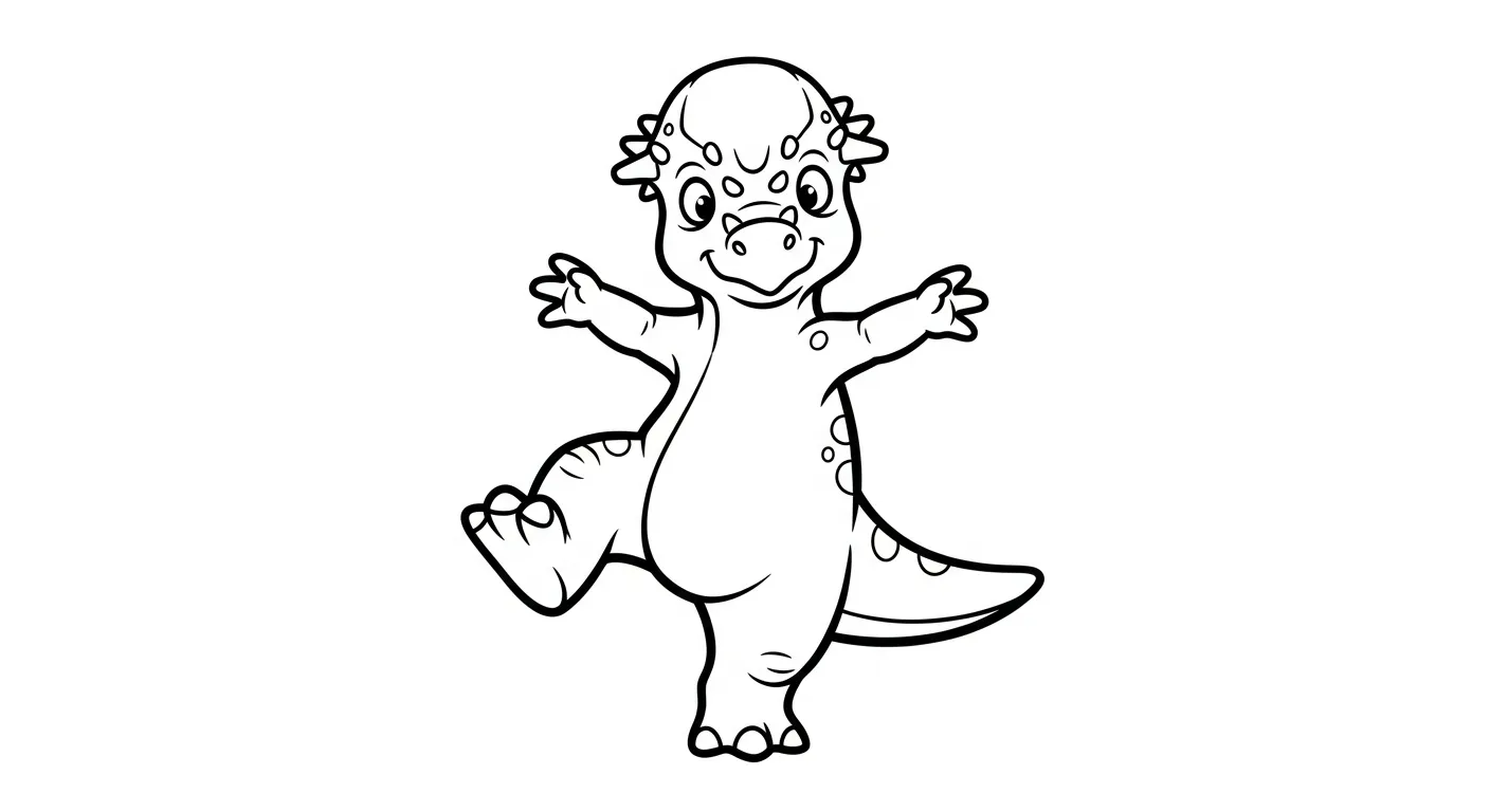 coloriage Pachycephalosaurus pour enfant de 4 ans
