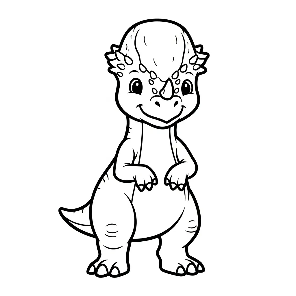 coloriage Pachycephalosaurus pour enfants à imprimer