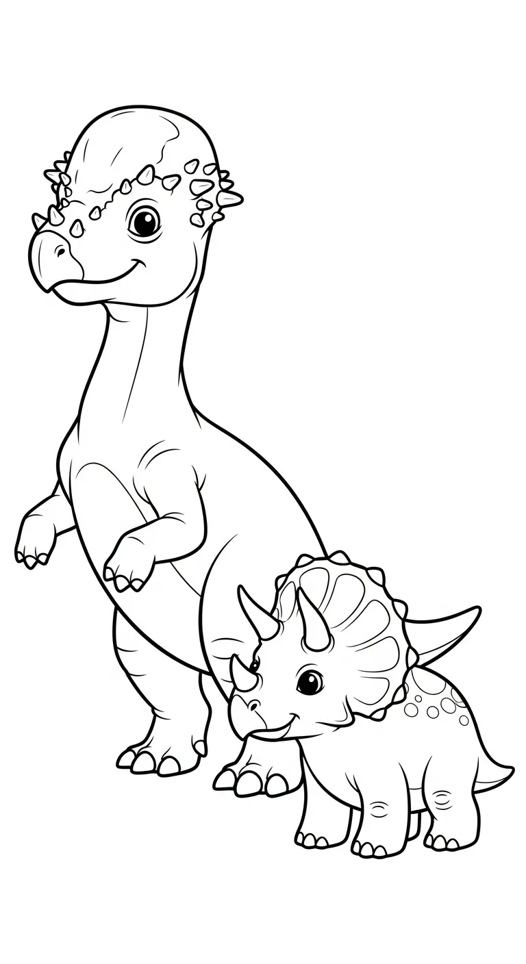 coloriage Pachycephalosaurus et découpage à imprimer