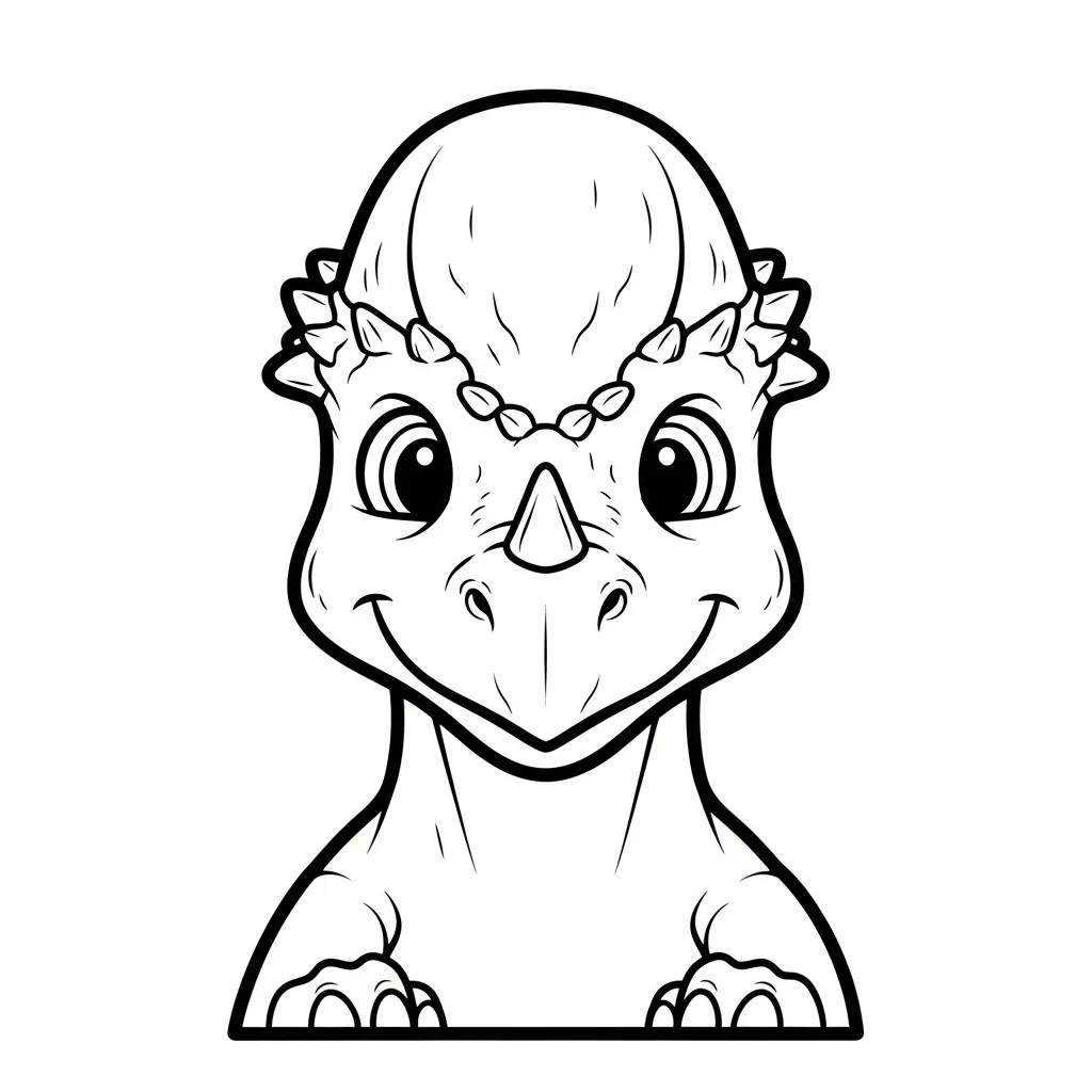 coloriage Pachycephalosaurus pour enfant de 2 ans