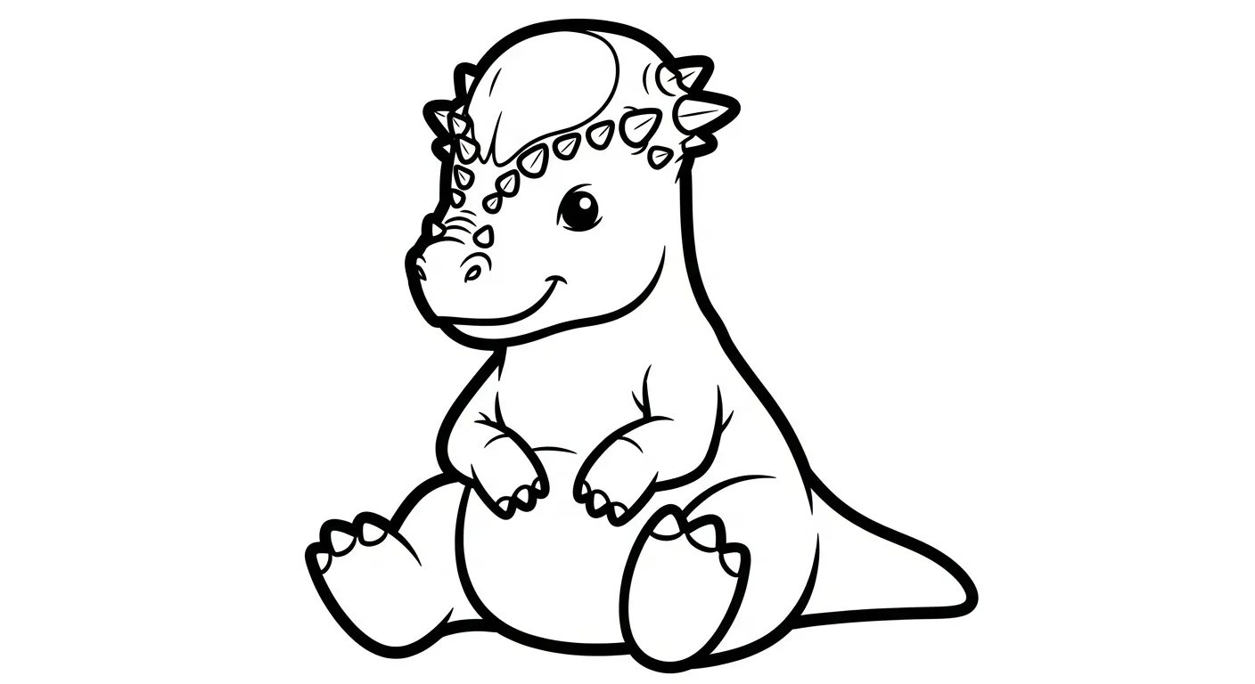 coloriage Pachycephalosaurus pour enfants a imprimer gratuit