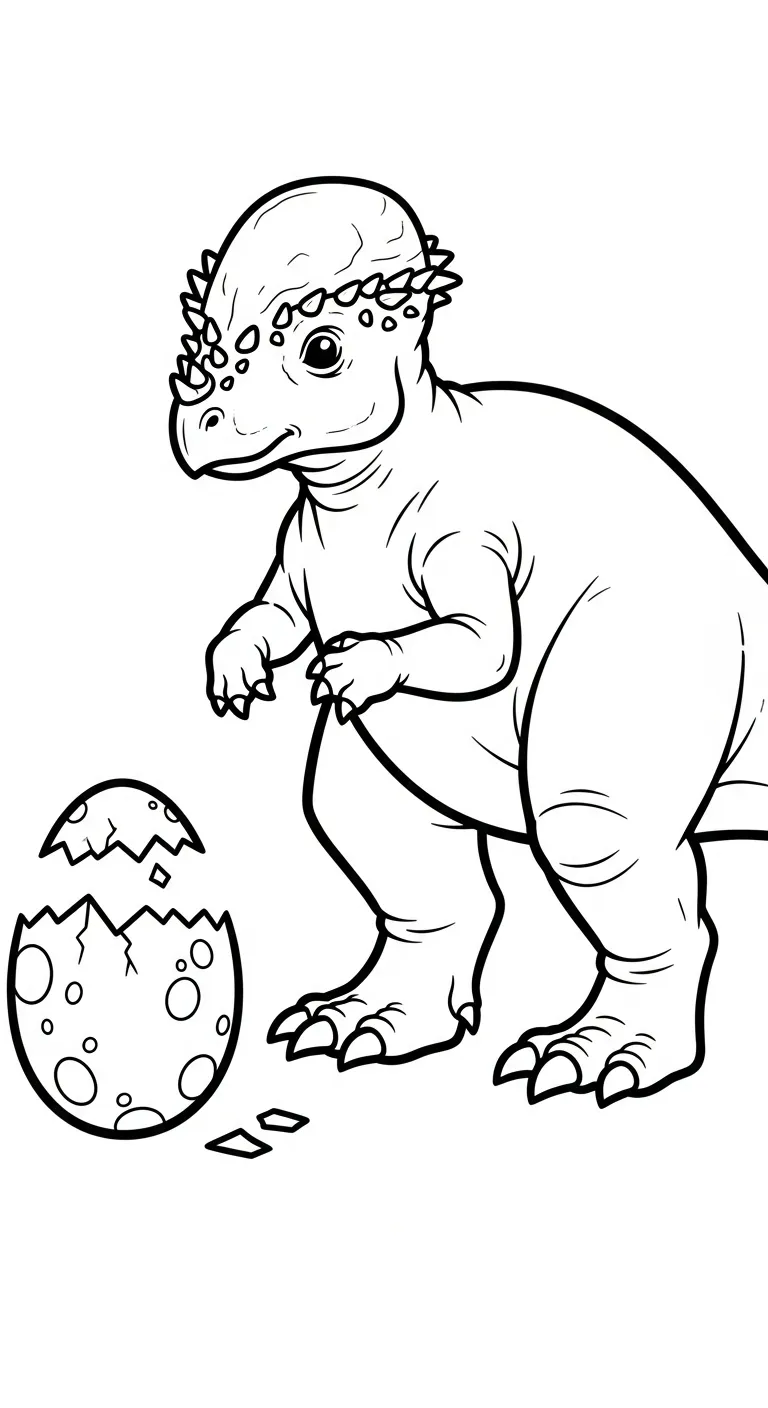 coloriage Pachycephalosaurus a dessiner en ligne 1