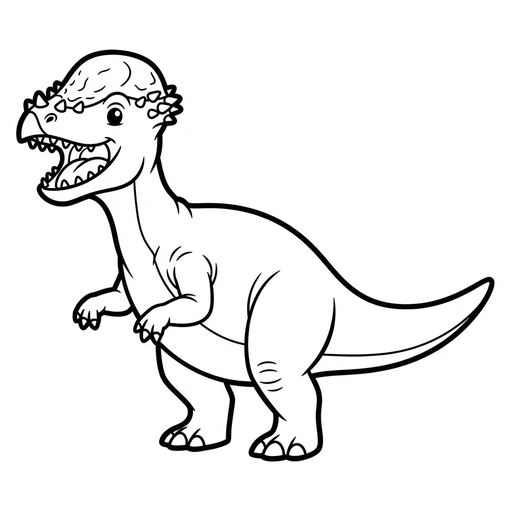 coloriage Pachycephalosaurus pour enfants à imprimer 1