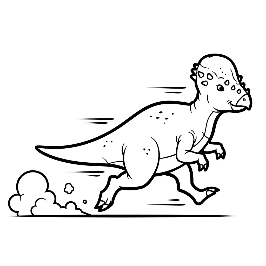 coloriage Pachycephalosaurus a colorier en ligne gratuitement 1