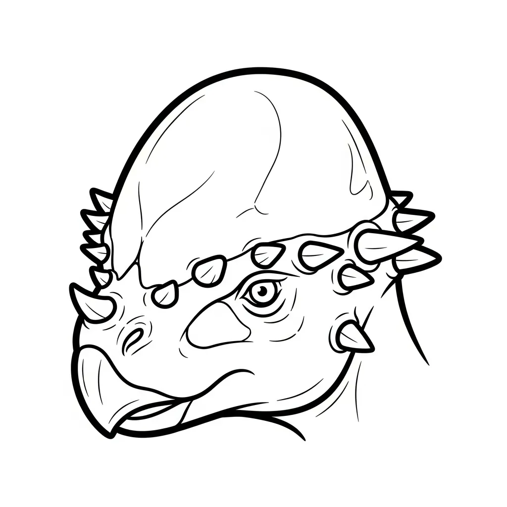 coloriage Pachycephalosaurus pour enfant de 10 ans