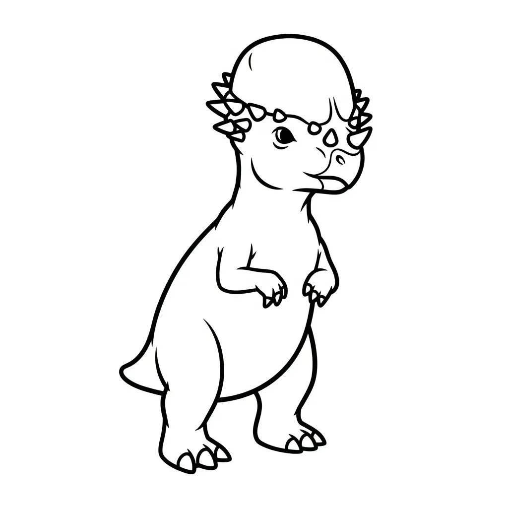 coloriage Pachycephalosaurus gratuit pour enfants