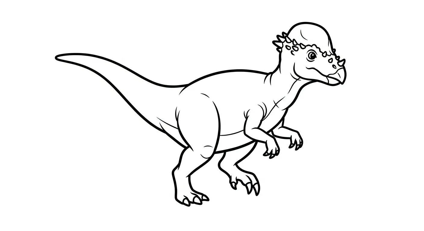 coloriage Pachycephalosaurus et dessin a imprimer