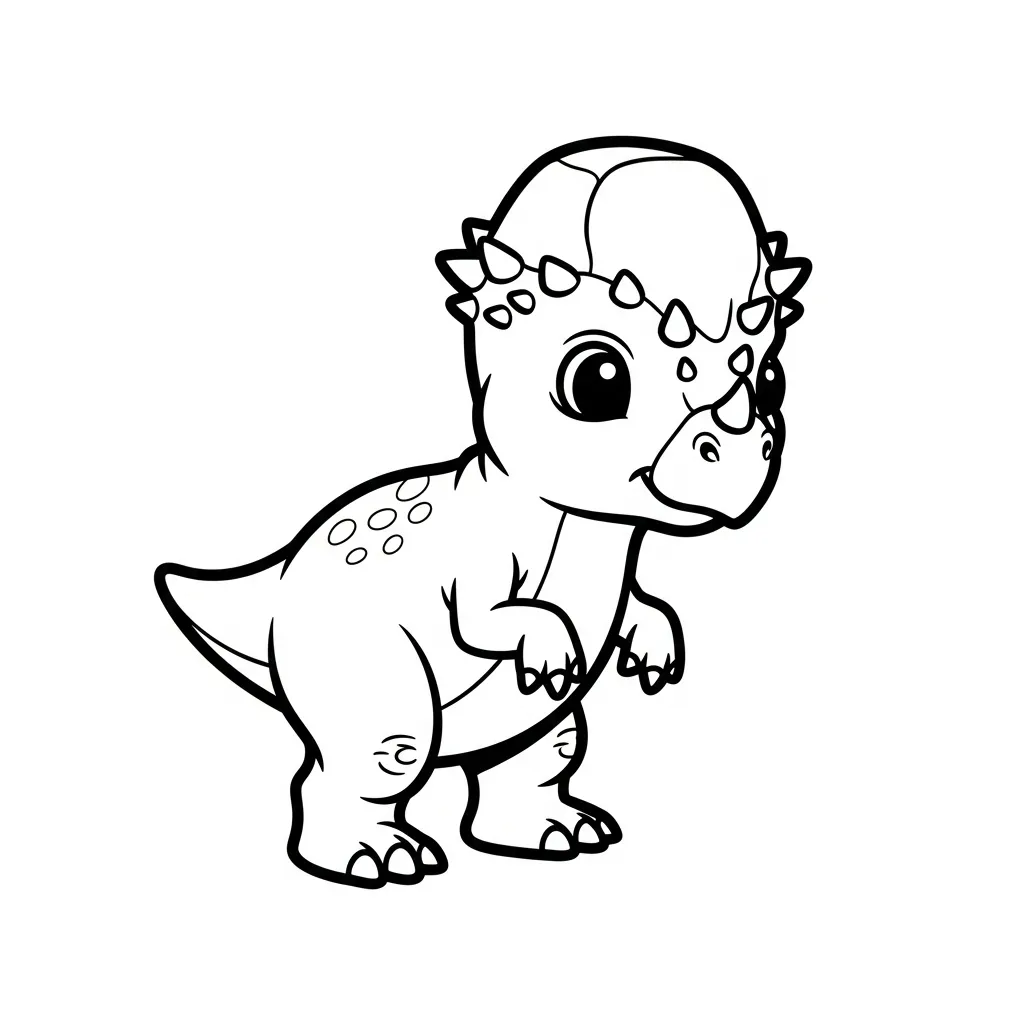 coloriage Pachycephalosaurus pour enfants à télécharger