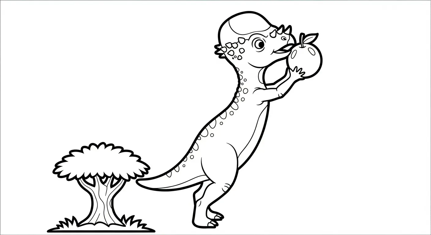 coloriage Pachycephalosaurus à imprimer a4