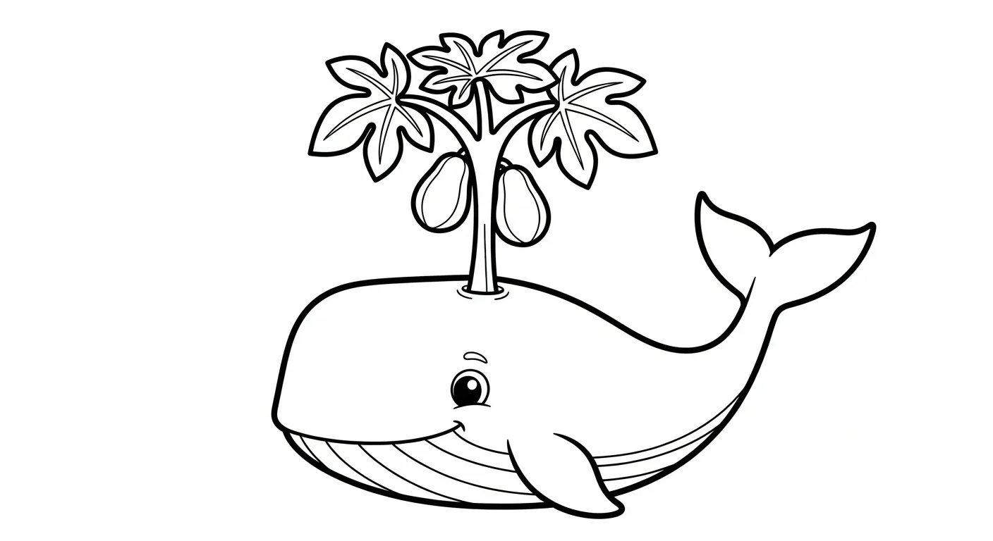 coloriage Papayer en ligne pour enfant