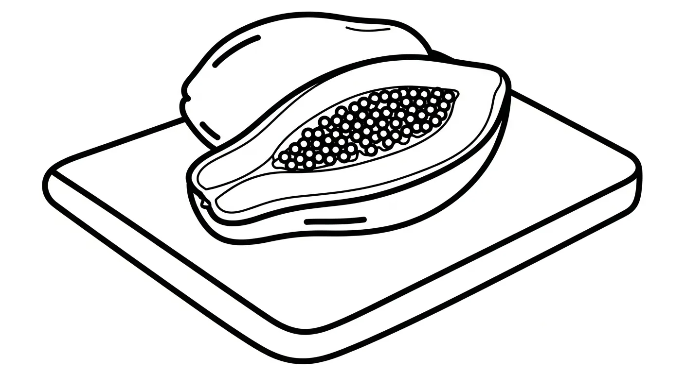 coloriage Papayer à imprimer gratuitement pdf