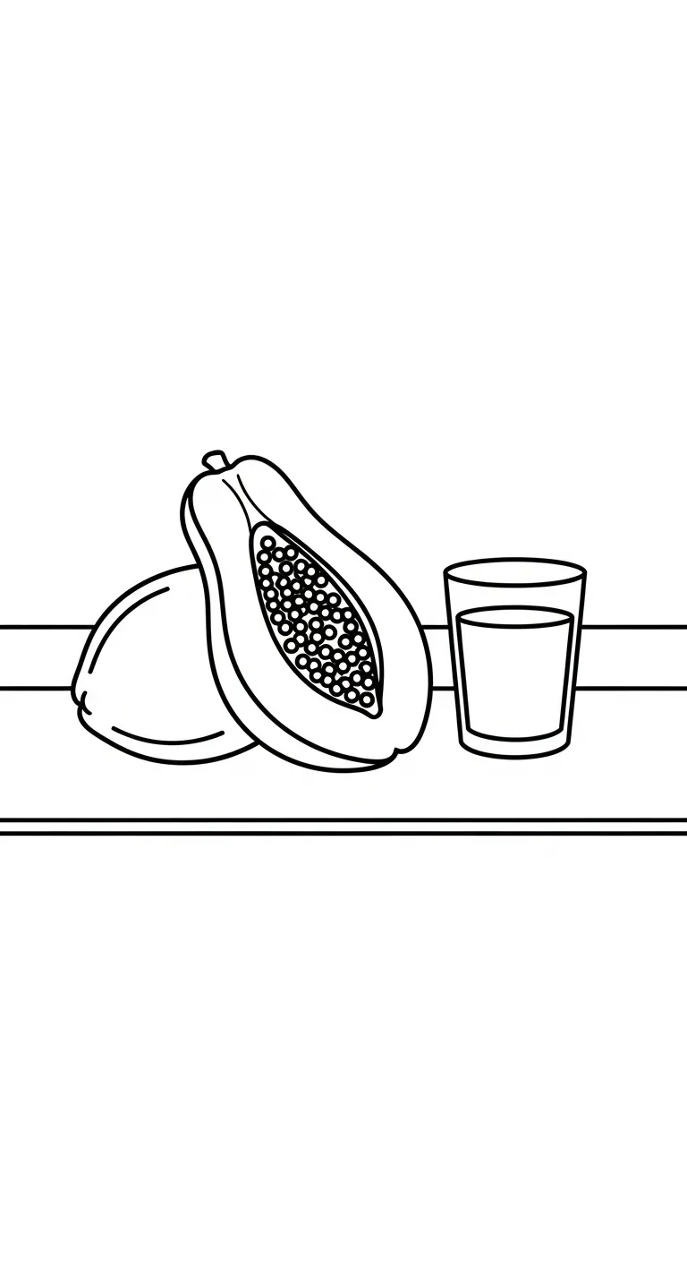 coloriage Papayer et decoupage