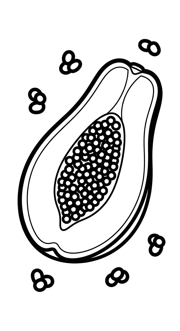 coloriage Papayer pour enfant
