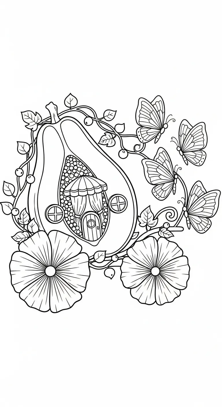 coloriage Papayer à imprimer 1