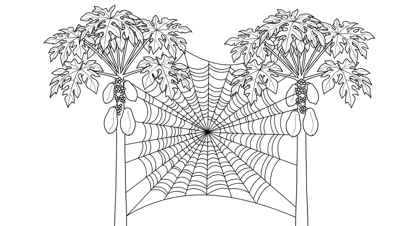 coloriage Papayer a imprimer pour enfant de 4 ans