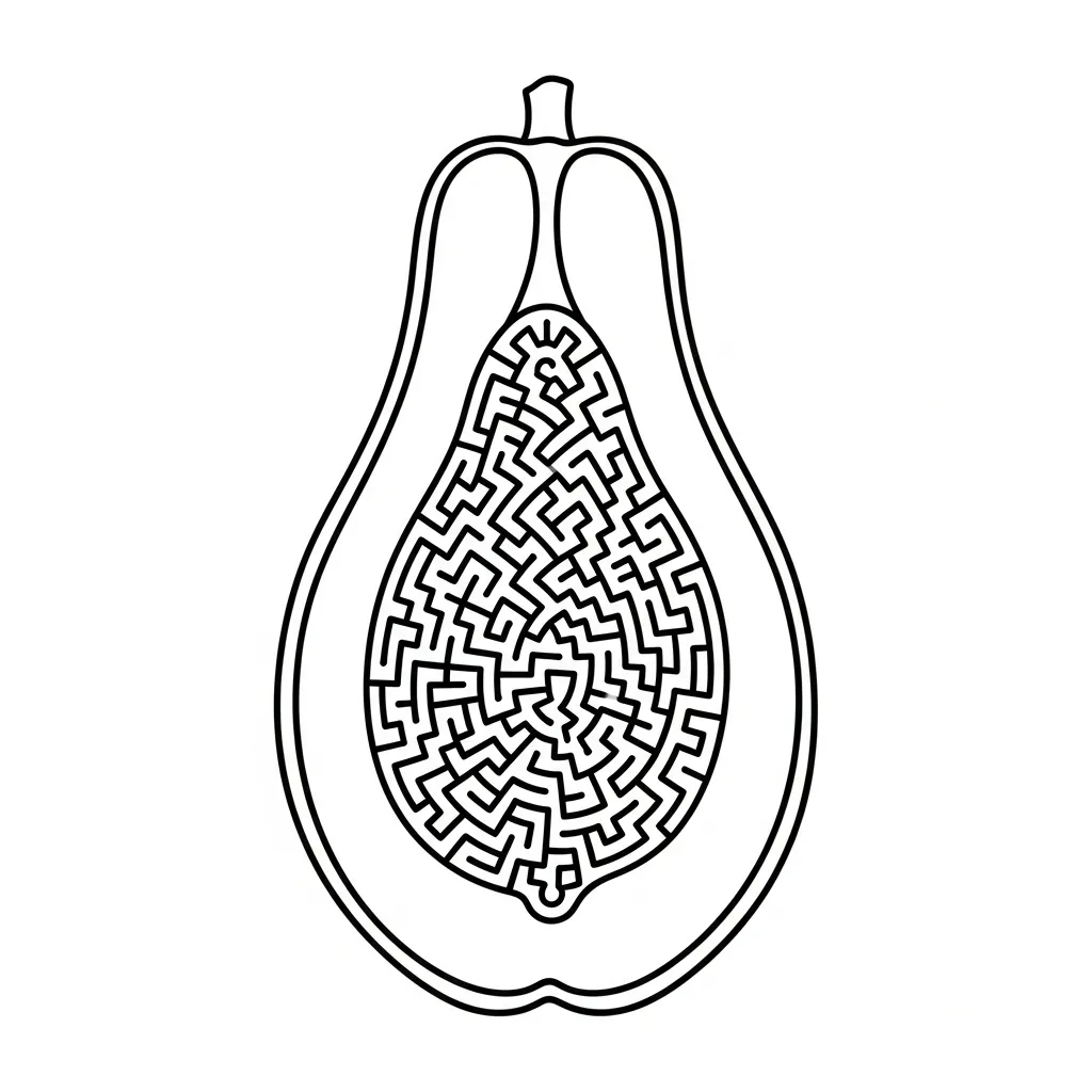 coloriage Papayer pour enfant de 3 ans