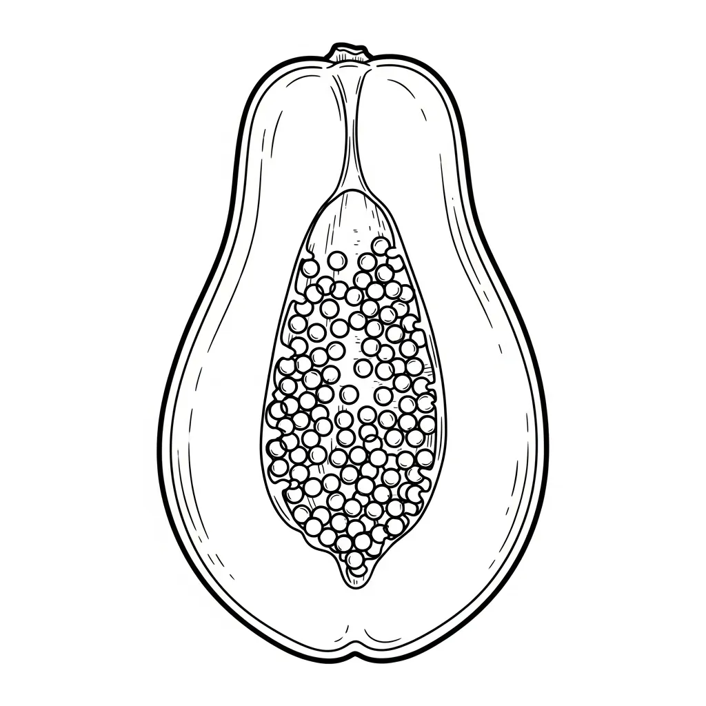 coloriage Papayer d'enfant a imprimer