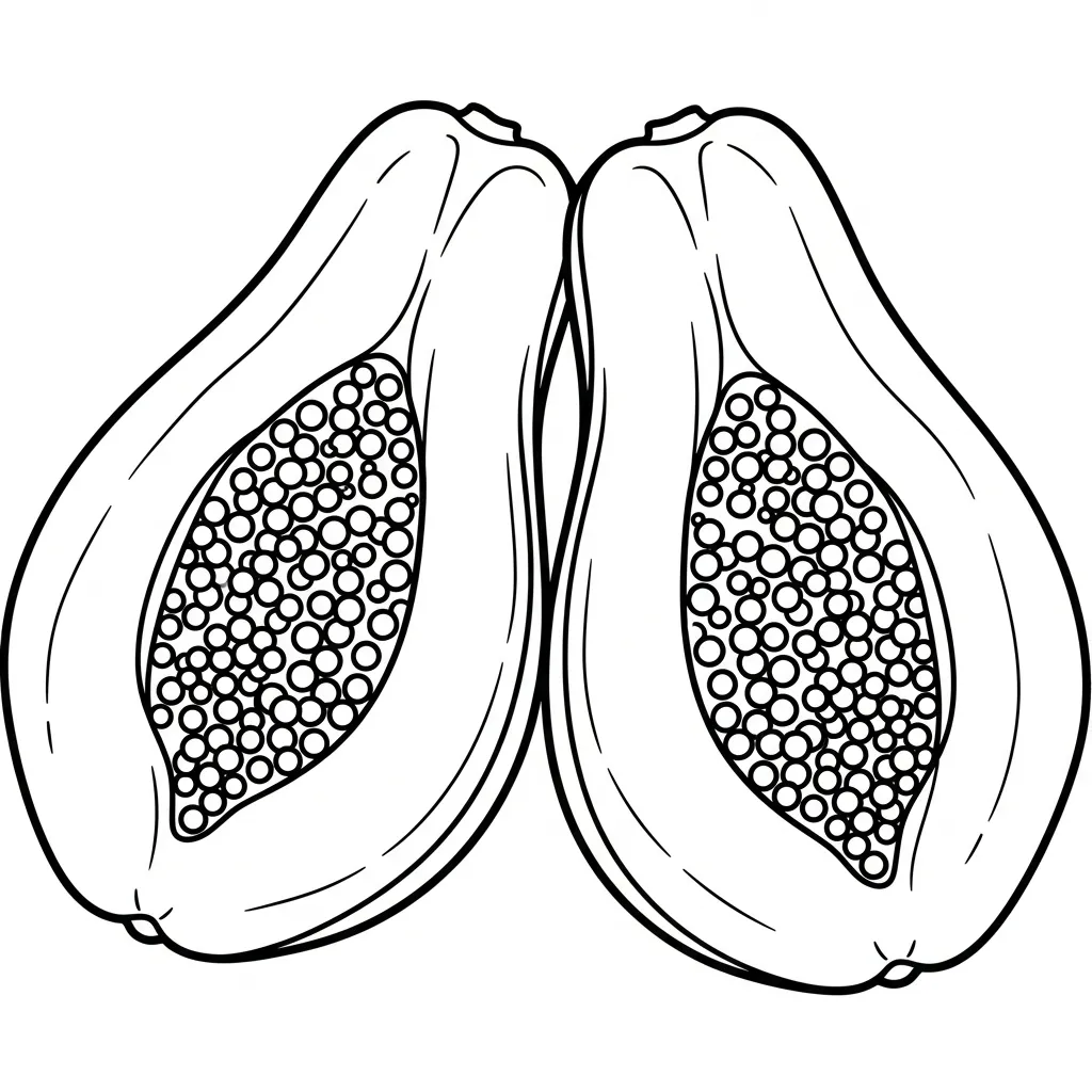 coloriage Papayer à imprimer pour enfant de 7 ans