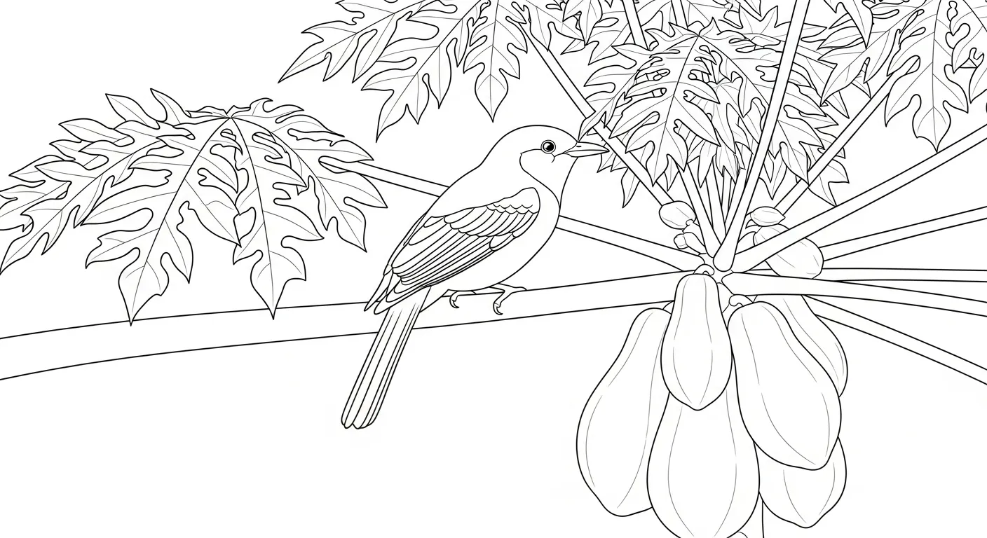 coloriage Papayer et dessins