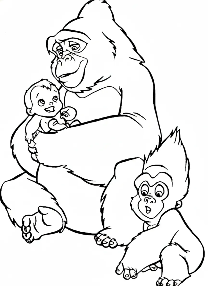 coloriage Tarzan gratuit en ligne