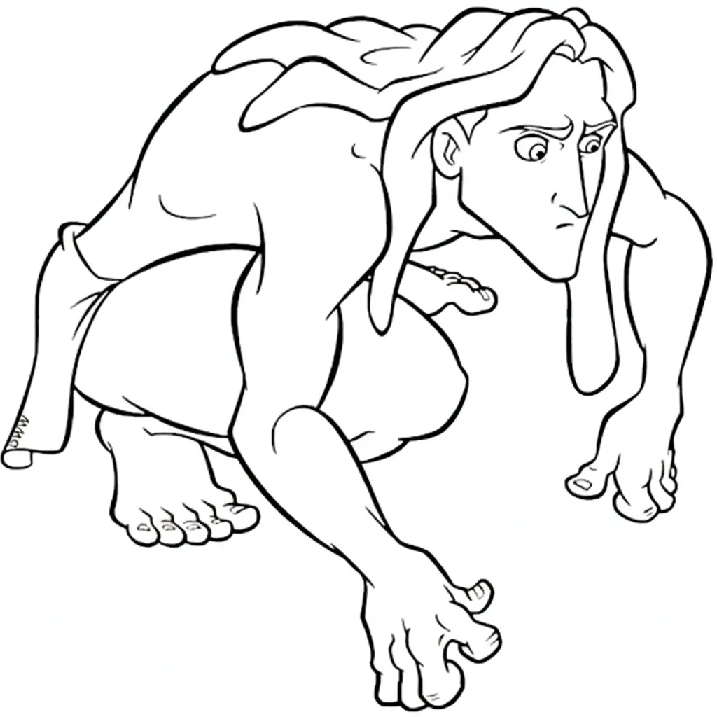 coloriage Tarzan pour enfant