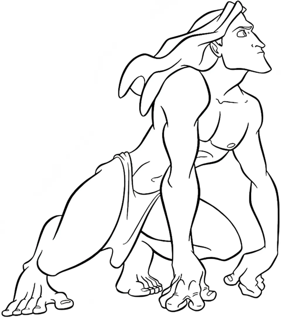 coloriage Tarzan a dessiner et imprimer