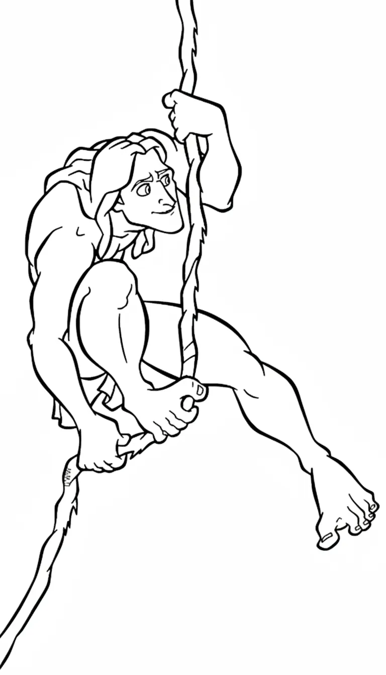 coloriage Tarzan pour bebe a imprimer 1