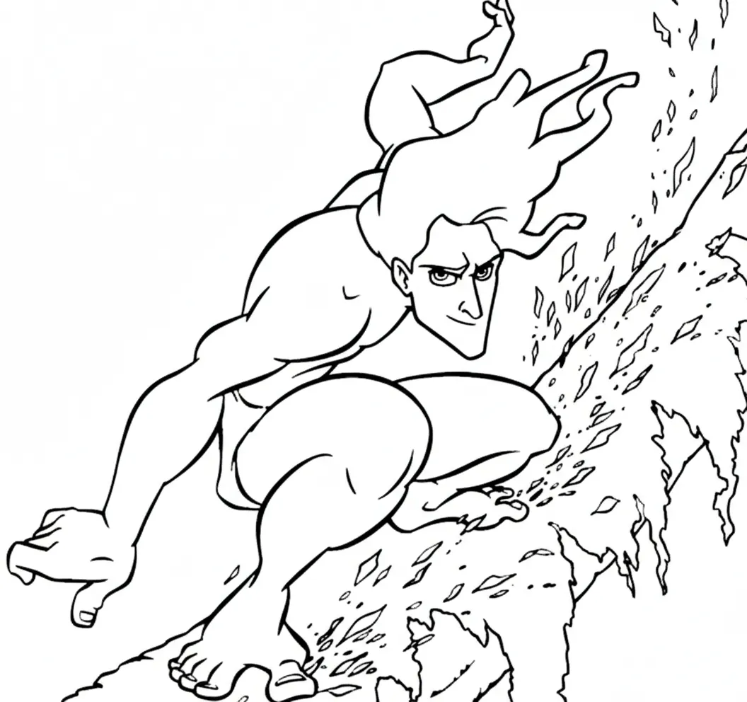 coloriage Tarzan a imprimer
