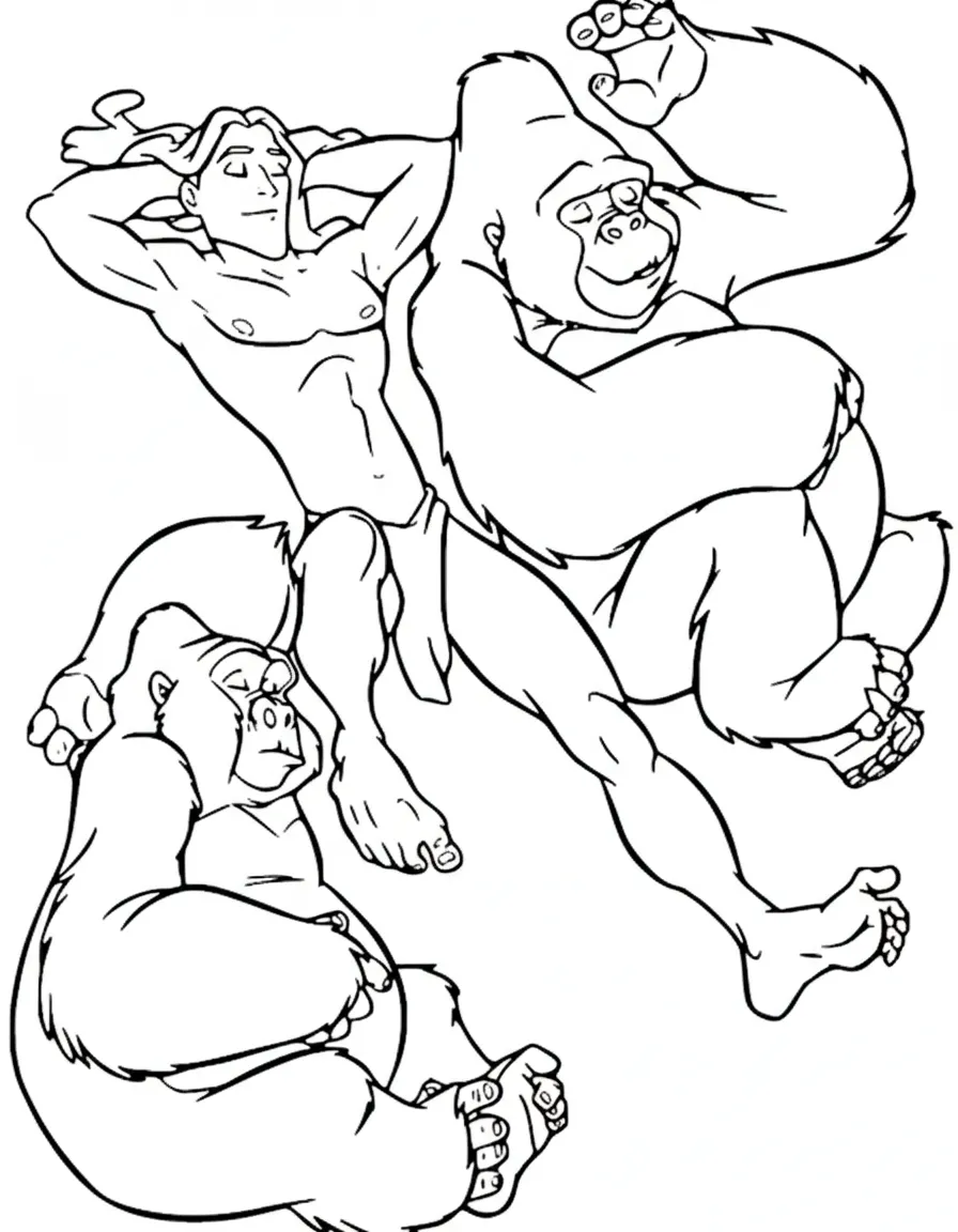 coloriage Tarzan pour enfant gratuit