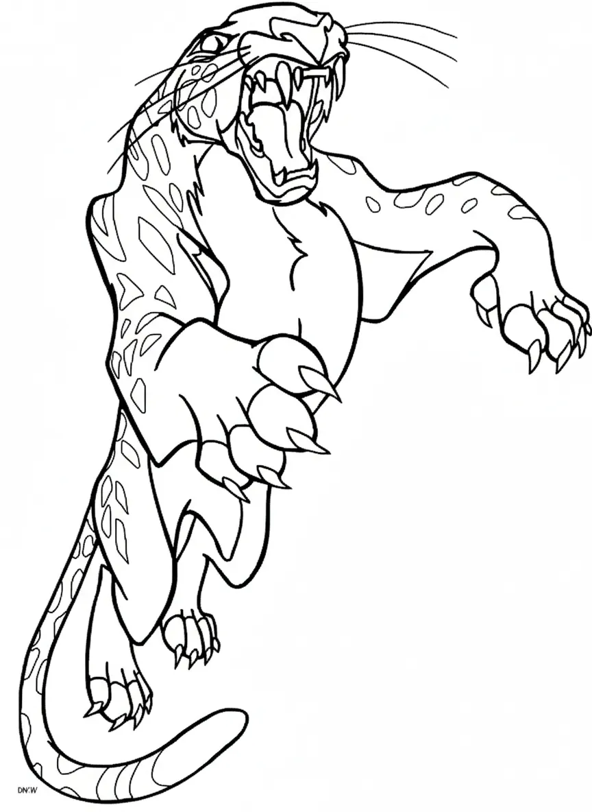 coloriage Tarzan à imprimer pour enfant de 2 ans