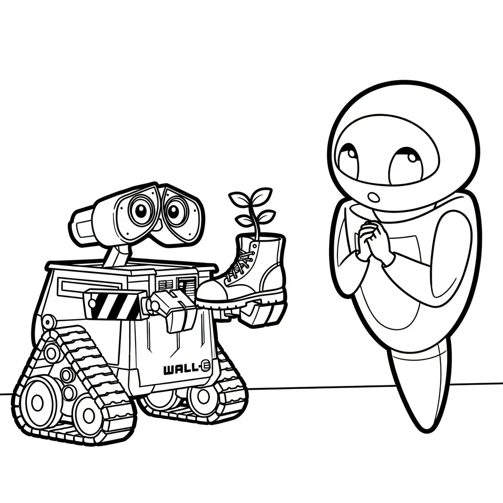 coloriage Wall E pour enfant de à imprimer
