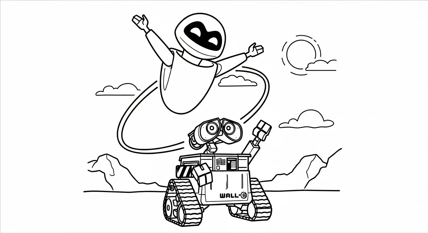 coloriage Wall E et decoupage
