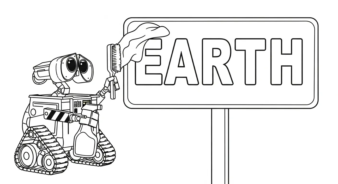 coloriage Wall E pour enfants a imprimer